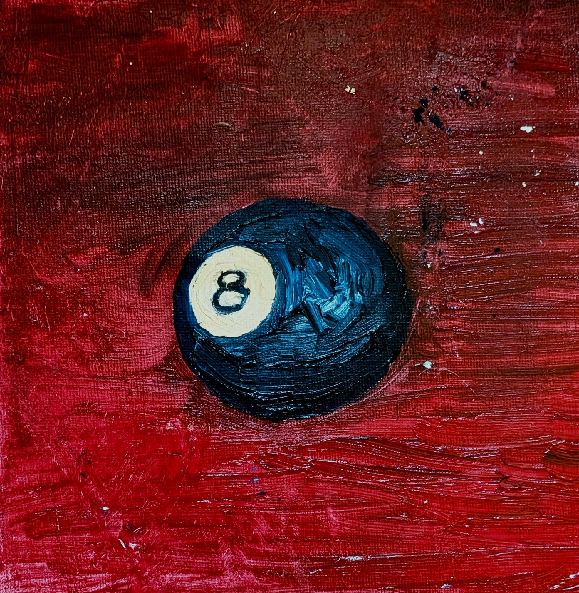 8 ball square print